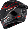 KYT Striker Davo Replica Gloss Black Red Fluro Helmet