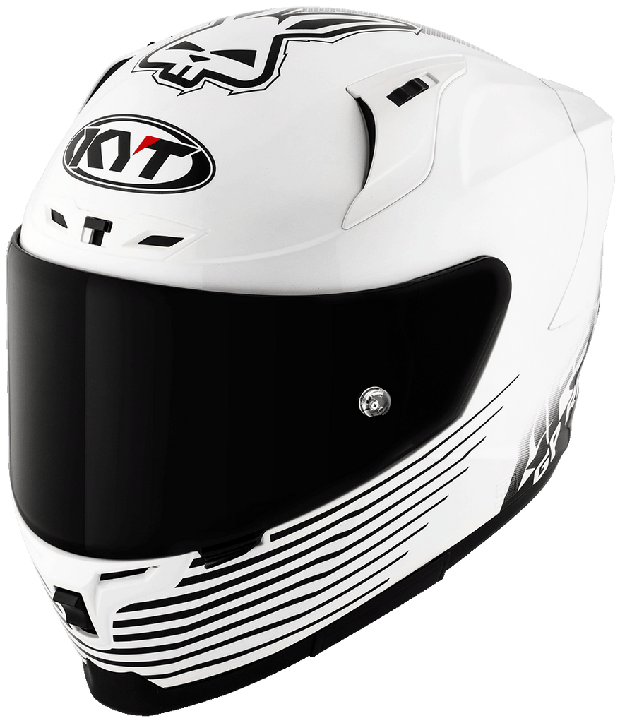 KYT Striker AF37 Livery Gloss Black White Helmet