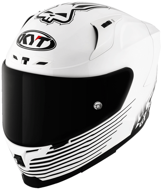 KYT Striker 2V AF37 Livery Gloss Black White Helmet