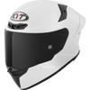 KYT TT Revo Plain White Gloss Helmet