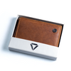 CARBONADO Tri Fold Money Clip Wallet (Brown)