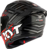 KYT Striker Flaming Gloss Anthracite Red Helmet