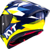 KYT R1R Diamond Gloss Blue Yellow Helmet