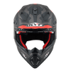 KYT Jumpshot #3 Black Red Fluro Matt Helmet