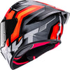 KYT R1R Carbon Accelerator Gloss Black Red Helmet