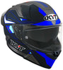 KYT R2R Pro LED Matt Black Blue Helmet