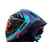 SMK Typhoon Aerot Gloss Blue Fluro Red (GL552) Helmet