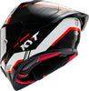 KYT R1R Carbon Zone Gloss Black Red Helmet