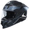 SMK Titan Carbon Nero Gloss Black Grey White (GL261) Helmet
