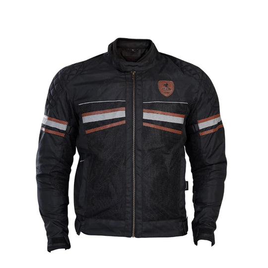 Raida Vintago Motorcycle Riding Jacket (Black Brown)