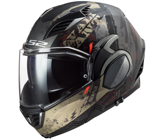 LS2 FF900 VALIANT II Gripper Matt Black Antique Gold Helmet