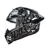 NHK K5R Doodle Gloss Black Silver Helmet