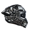 NHK K5R Doodle Gloss Black Silver Helmet