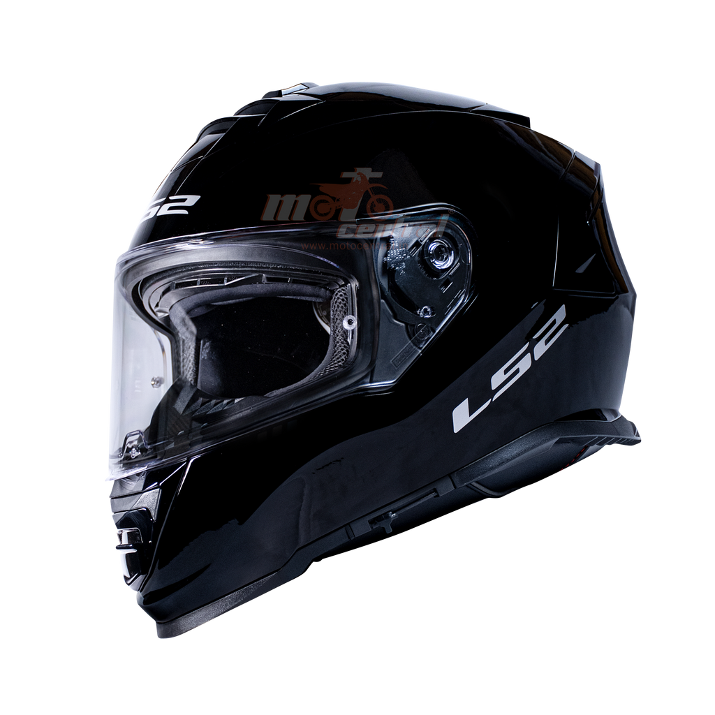 LS2 FF800 Storm II Solid Black Gloss Helmet (D Ring)