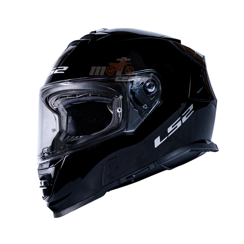 LS2 FF800 Storm II Solid Black Gloss Helmet (D Ring)