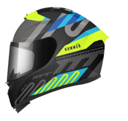MT Hummer B Tubex Gloss Black Blue Yellow B3 Helmet