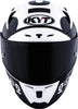 KYT Striker Leopard Panda Gloss White Black Helmet