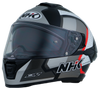 NHK K5R Retro Gloss Black Silver Red Helmet