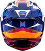 KYT R1R Diamond Gloss Blue Orange Helmet