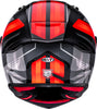 KYT R1R Carbon Accelerator Gloss Black Red Helmet