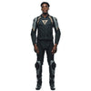 Dainese Avro 4 Men Two Piece Motorcycle Leather Suit (Black Matt Charcoal Grey Tibetian Platinum) - Moto Central