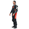 Dainese Tosa Men One Piece Motorcycle Perforated Leather Suit (Black Fluro Red White)