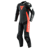 Dainese Tosa Men One Piece Motorcycle Perforated Leather Suit (Black Fluro Red White)