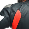 Dainese Tosa Men One Piece Motorcycle Perforated Leather Suit (Black Fluro Red White)