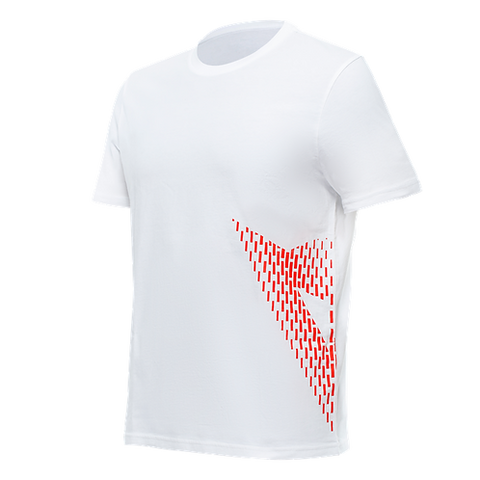 Dainese TShirt Big Logo (White Fluro Red) - Moto Central