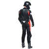 Dainese Tosa Men One Piece Motorcycle Perforated Leather Suit (Black Fluro Red White)