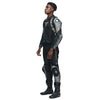 Dainese Avro 4 Men Two Piece Motorcycle Leather Suit (Black Matt Charcoal Grey Tibetian Platinum) - Moto Central