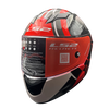 LS2 FF320 Stream Evo Target Black 7C Red Gloss Helmet (D Ring)