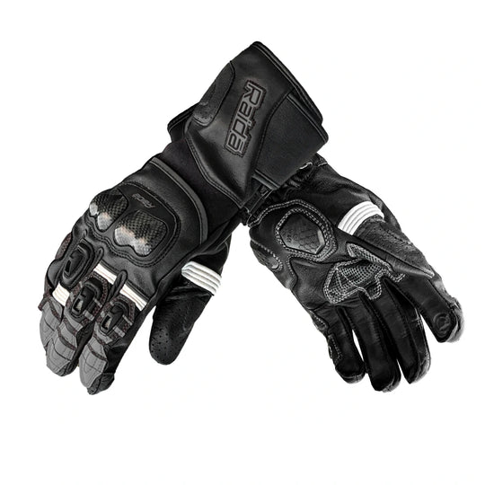 Raida Aeroprix Carbon Motorcycle Riding Gloves (Black Grey)