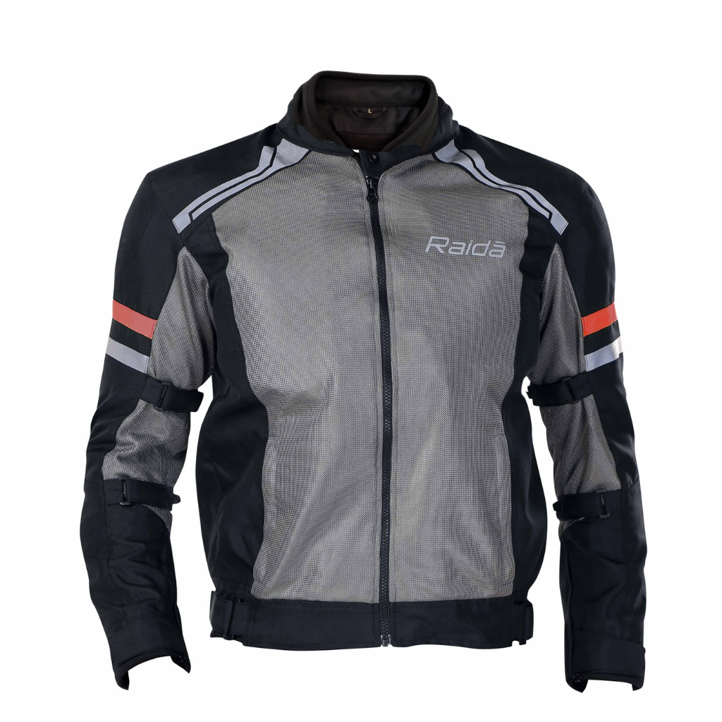 Raida Tourer Motorcycle Riding Jacket (Black Grey Red)