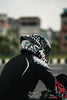 NHK K5R Nebula Gloss Black Tosca Blue Grey Helmet
