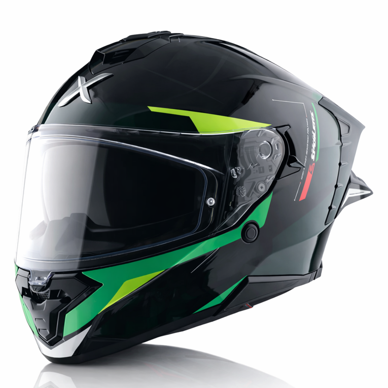 AXOR Brutale Kryptic Gloss Black Green Helmet