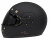 SMK Retro Solid Matt Black with Tinted Visor (MA220) Helmet