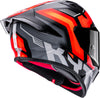 KYT R1R Carbon Accelerator Gloss Black Red Helmet