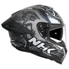 NHK K5R Wayang Matt Black Silver Helmet