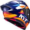 KYT R1R Diamond Gloss Blue Orange Helmet