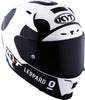 KYT Striker Leopard Panda Gloss White Black Helmet
