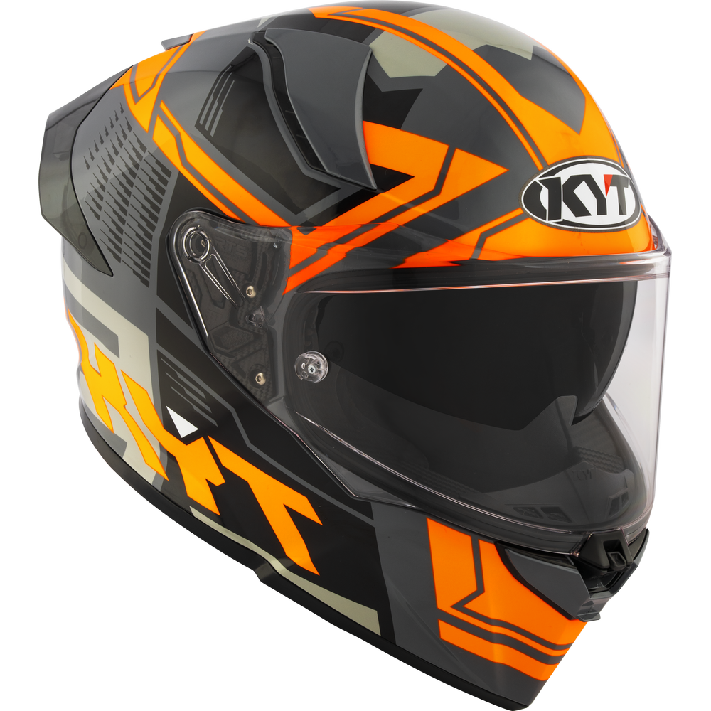 Kyt R2r Gopro KYT R2R Pro Octane Black Orange Gloss Helmet– Moto Central
