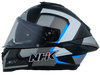 NHK K5R Retro Gloss Black Silver Blue Helmet