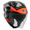 KYT D City Overtech Gloss Black Fluro Orange Helmet