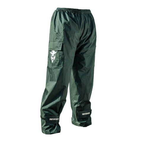MOTOTECH Hurricane Tour Pro Rain Overtrousers Waterproof Pants with Cargo Pockets (Dark Grey)