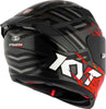 KYT Striker Flaming Gloss Anthracite Red Helmet