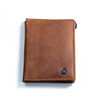 CARBONADO Tri Fold Money Clip Wallet (Brown)