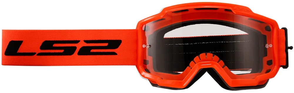 LS2 Charger Pro Goggles with Clear Visor (Hi Viz Orange)