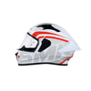 SMK Stellar Sports Stage Gloss White Grey Red (GL163) Helmet