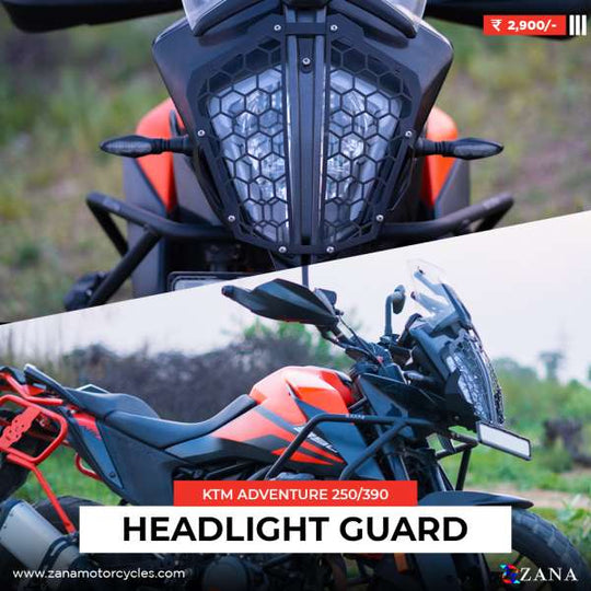 ZANA HEAD LIGHT GRILL HEXAGONAL BLACK STAINLESS STEEL KTM ADVENTURE 390 (ZI-8033)